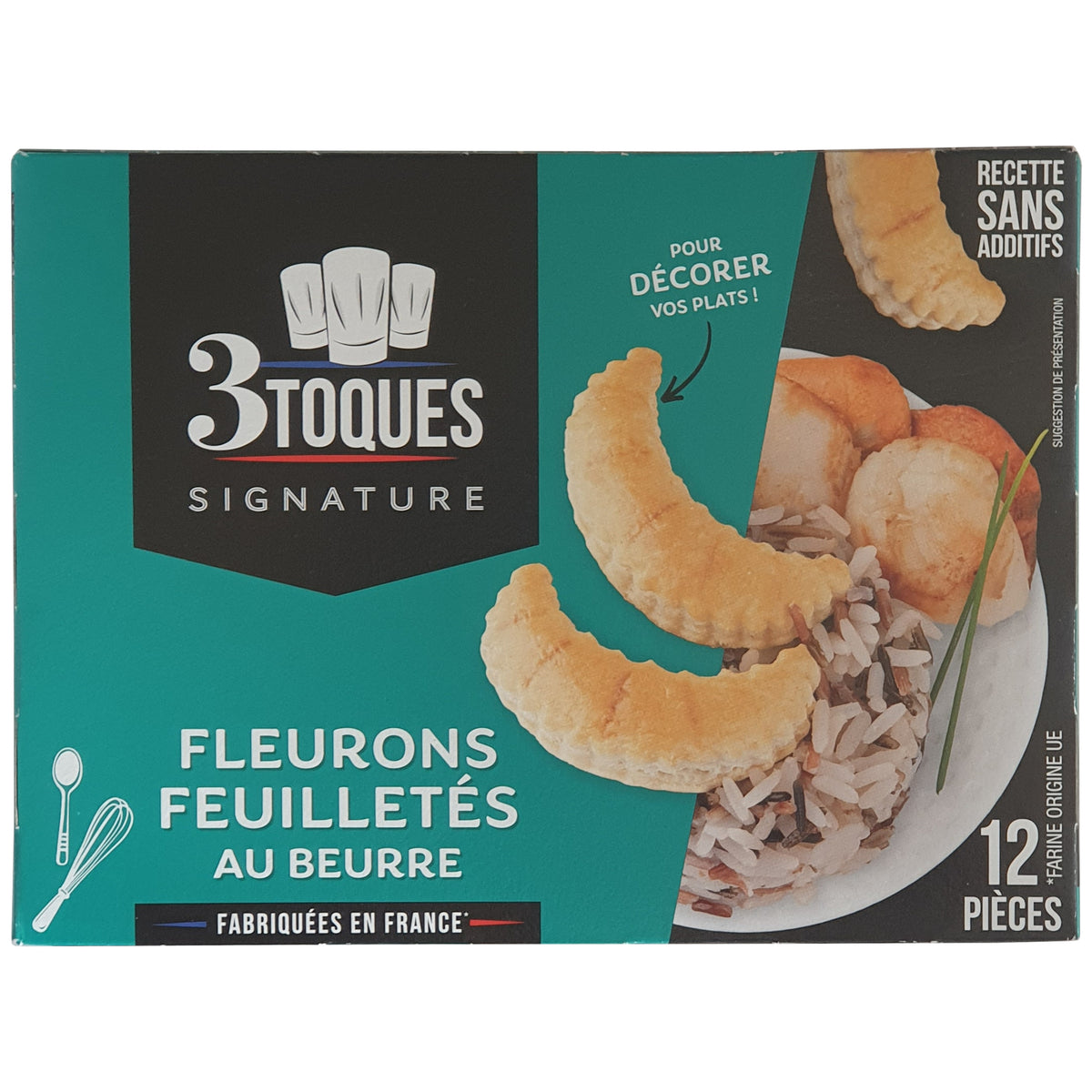 3 Toques Blätterteig Fleurons 66g Packung