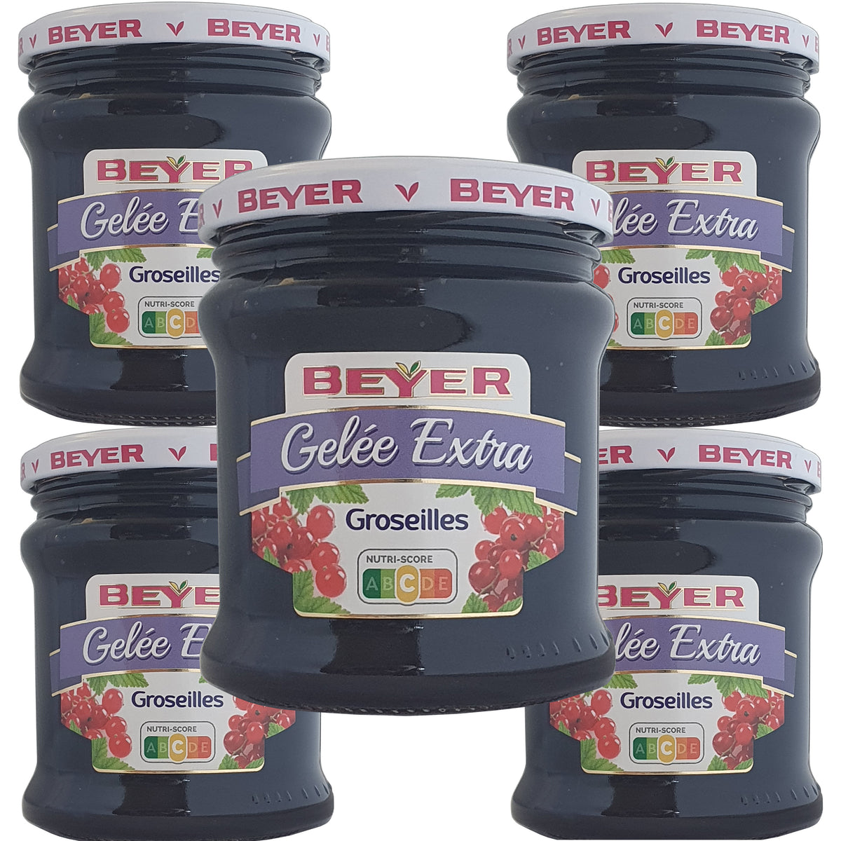 Beyer Johannisbeergelee 5x370g Glas