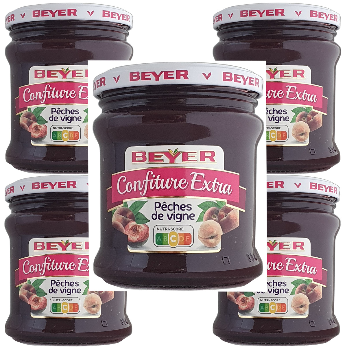 Beyer Konfitüre von Weinbergpfirsichen 5x370g Glas