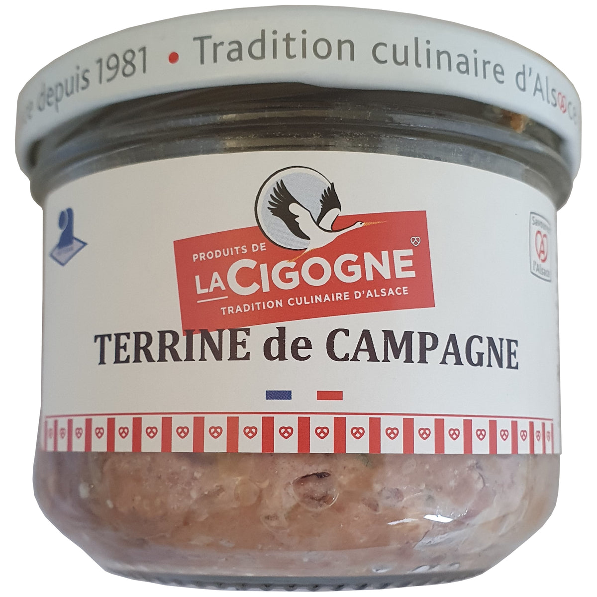 La Cigogne Landterrine Terrine de Campagne 180g Glas