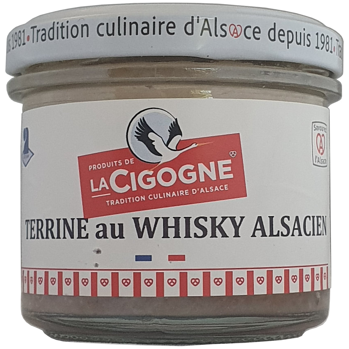 La Cigogne Terrine mit Elsässer Whisky 100g Glas