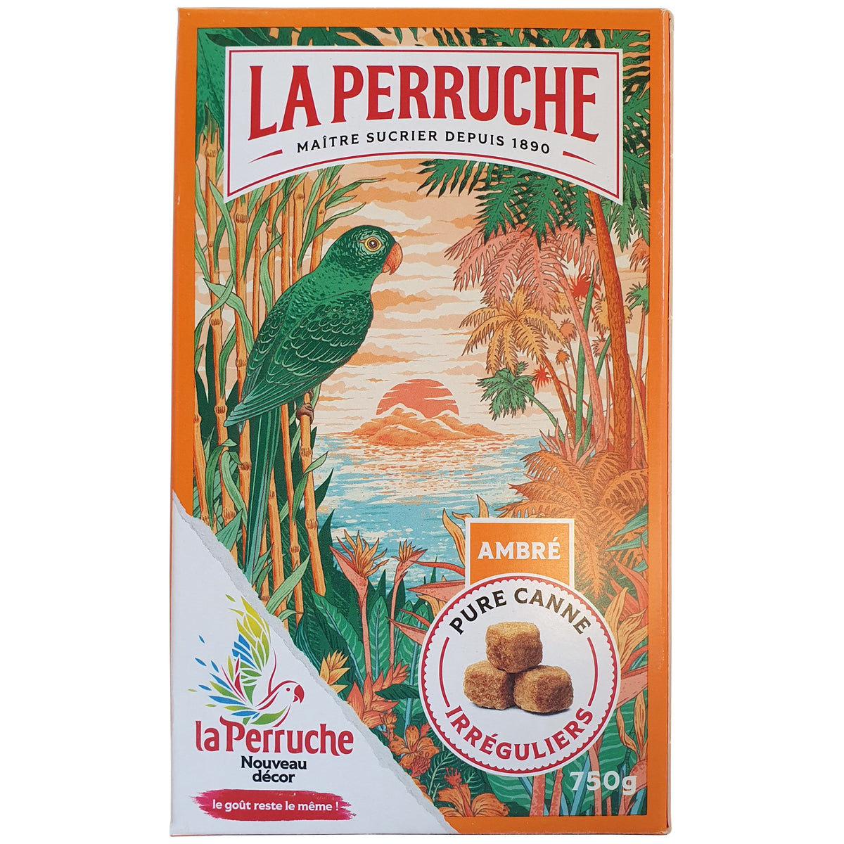 La Perruche braune Rohrzuckerstücke 750g Packung