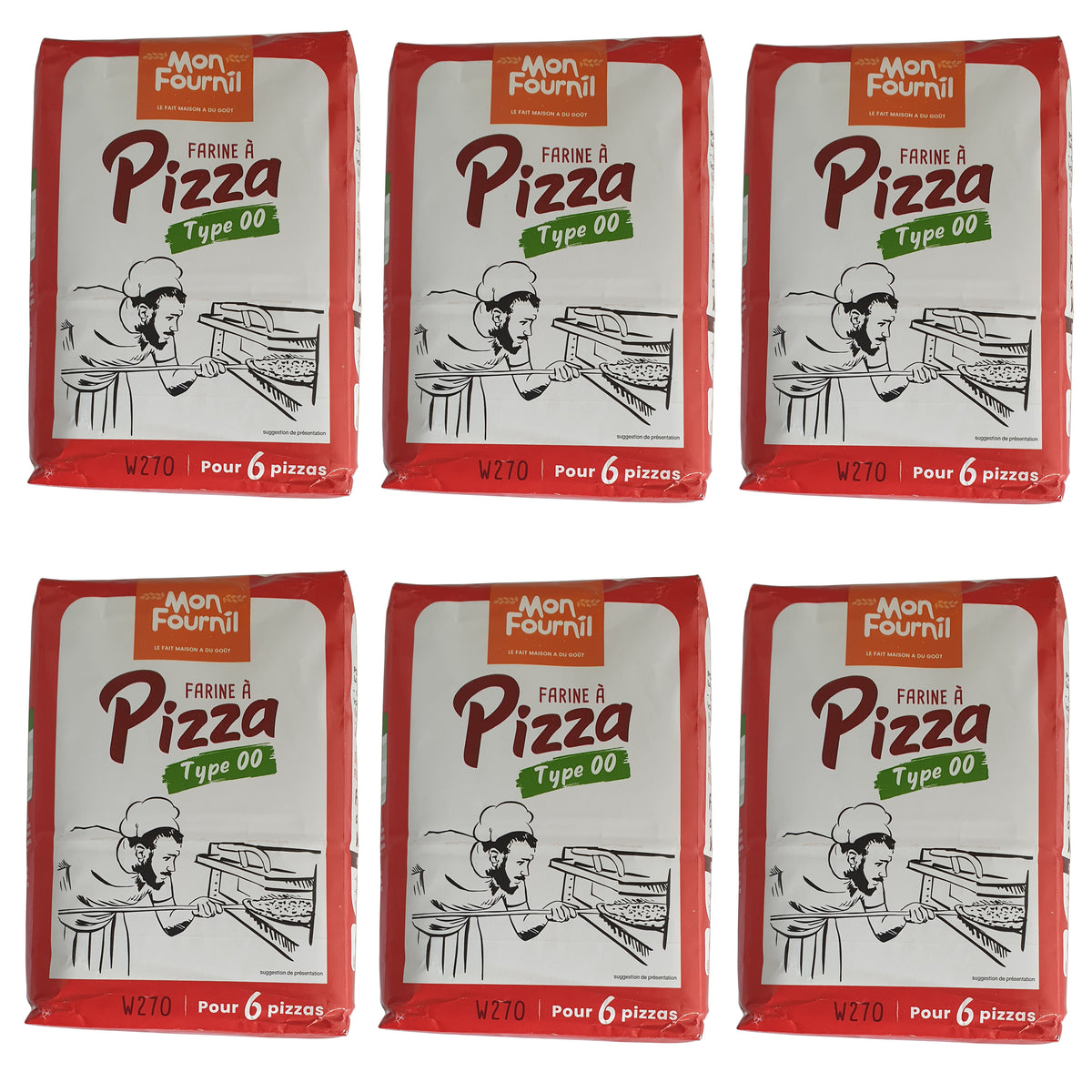 6x1kg Mon Fournil Pizzamehl Type 00