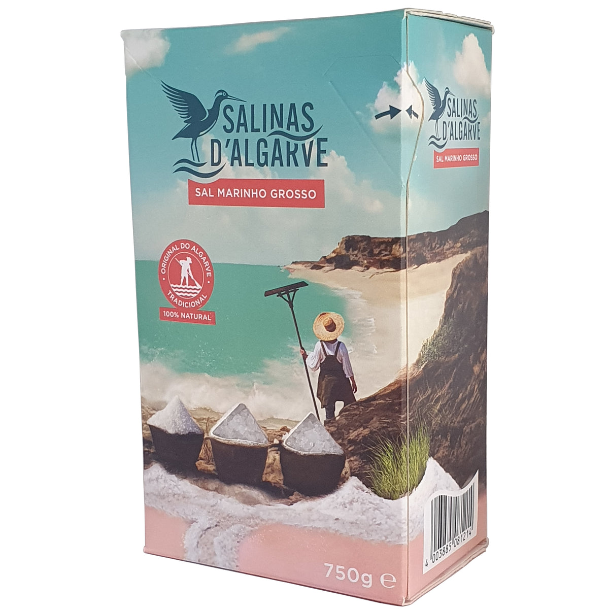 Salinas d'Algarve grobes Meersalz 750g Packung