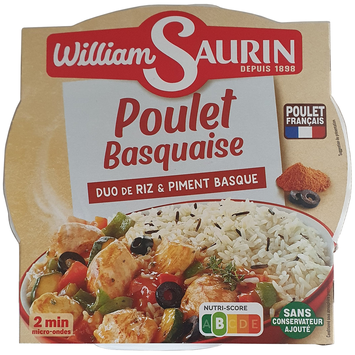 William Saurin Mikrowellengericht Hähnchen mit Reis und Gemüse 285g Schale