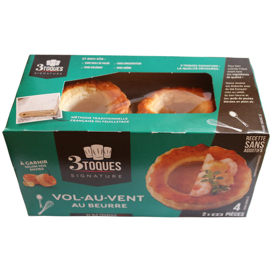 3 Toques – 4 Runde Blätterteigpasteten mit Butter
