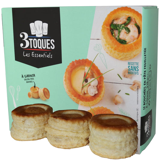 3 Toques 12 runde Blätterteigpasteten