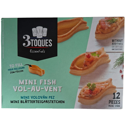 3 Toques  Mini-Blätterteigpasteten  in Fischform