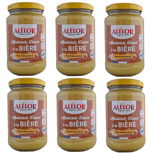 Alélor süßer Senf mit Elsässer Bier 6x350g Glas