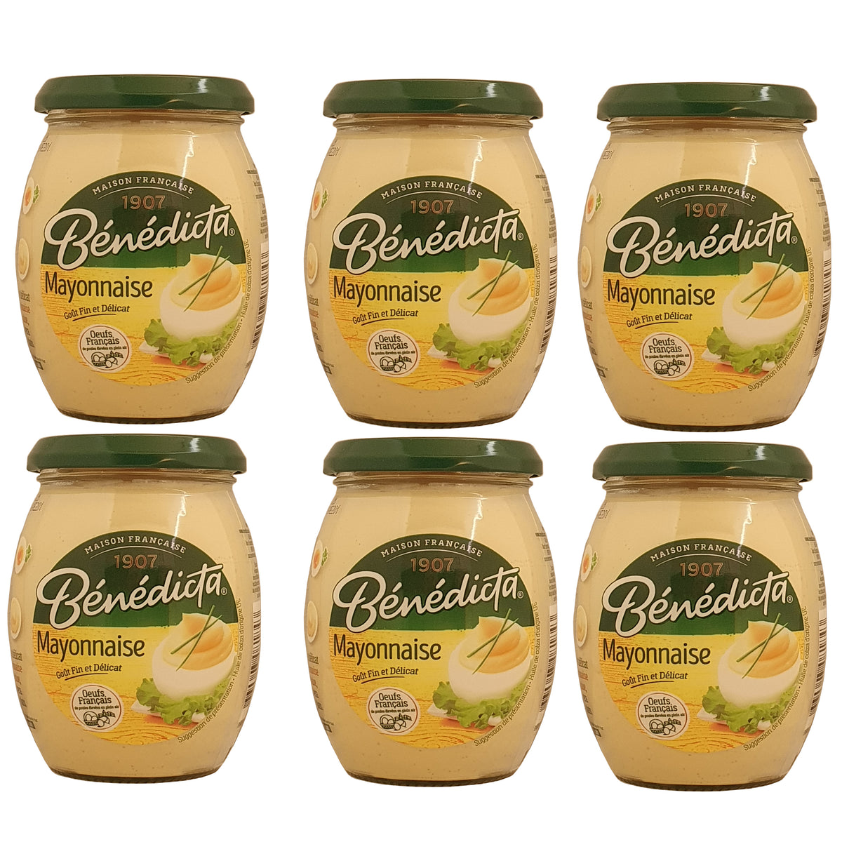 Bénédicta Mayonnaise 6x255g Glas