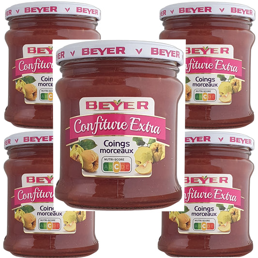 Beyer Quittenkonfitüre mit Stücken 5x370g Glas