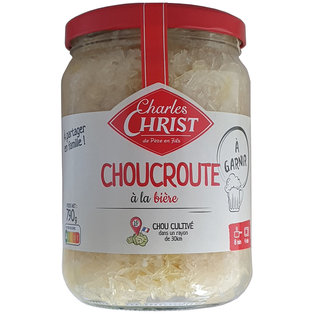 Charles Christ Sauerkraut mit Bier 790g Glas