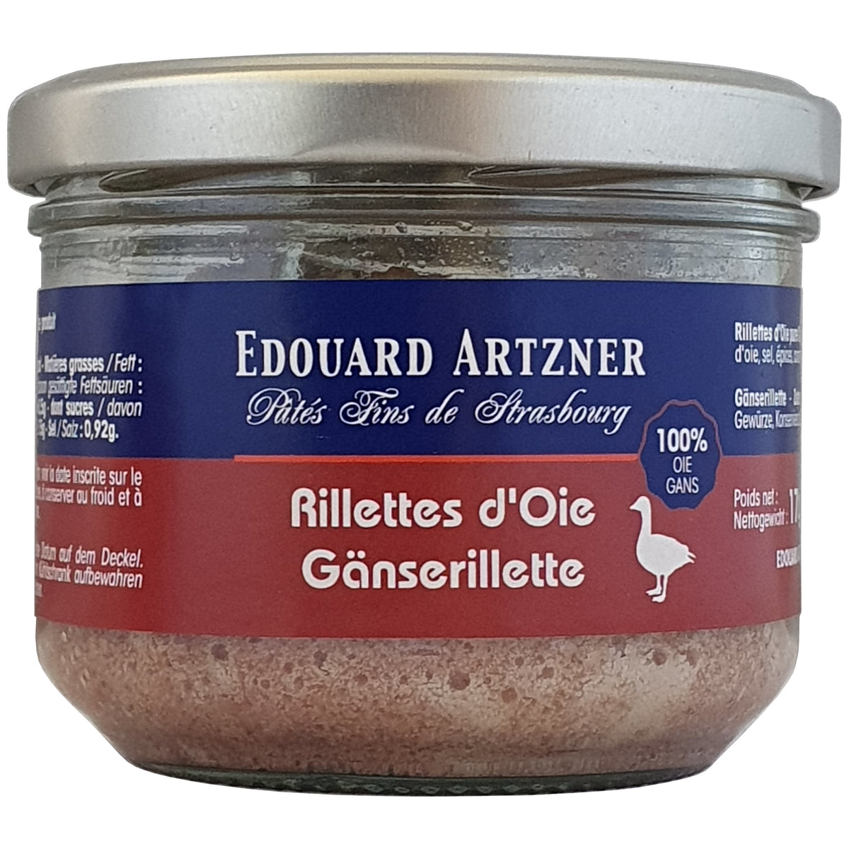 Edouard Artzner Gänserillette 170g Glas