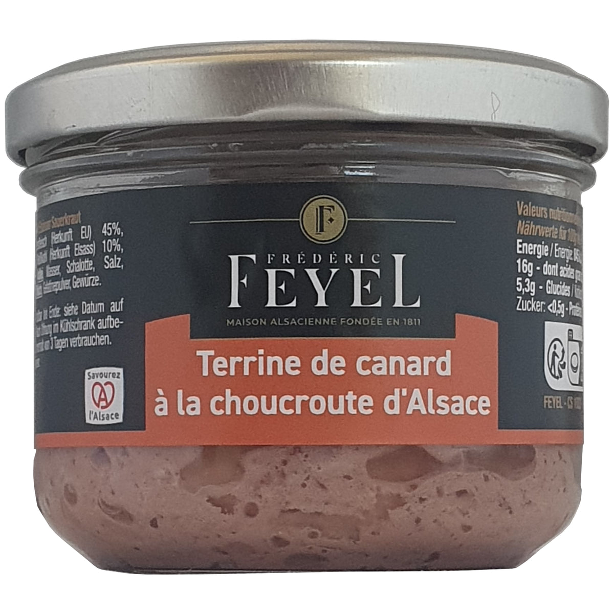 Feyel Ententerrine mit Elsässer Sauerkraut 180g Glas