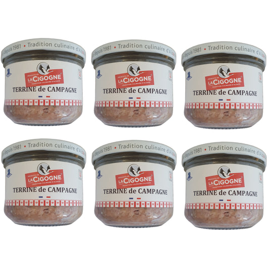 La Cigogne Landterrine Terrine de Campagne 6x180g Glas
