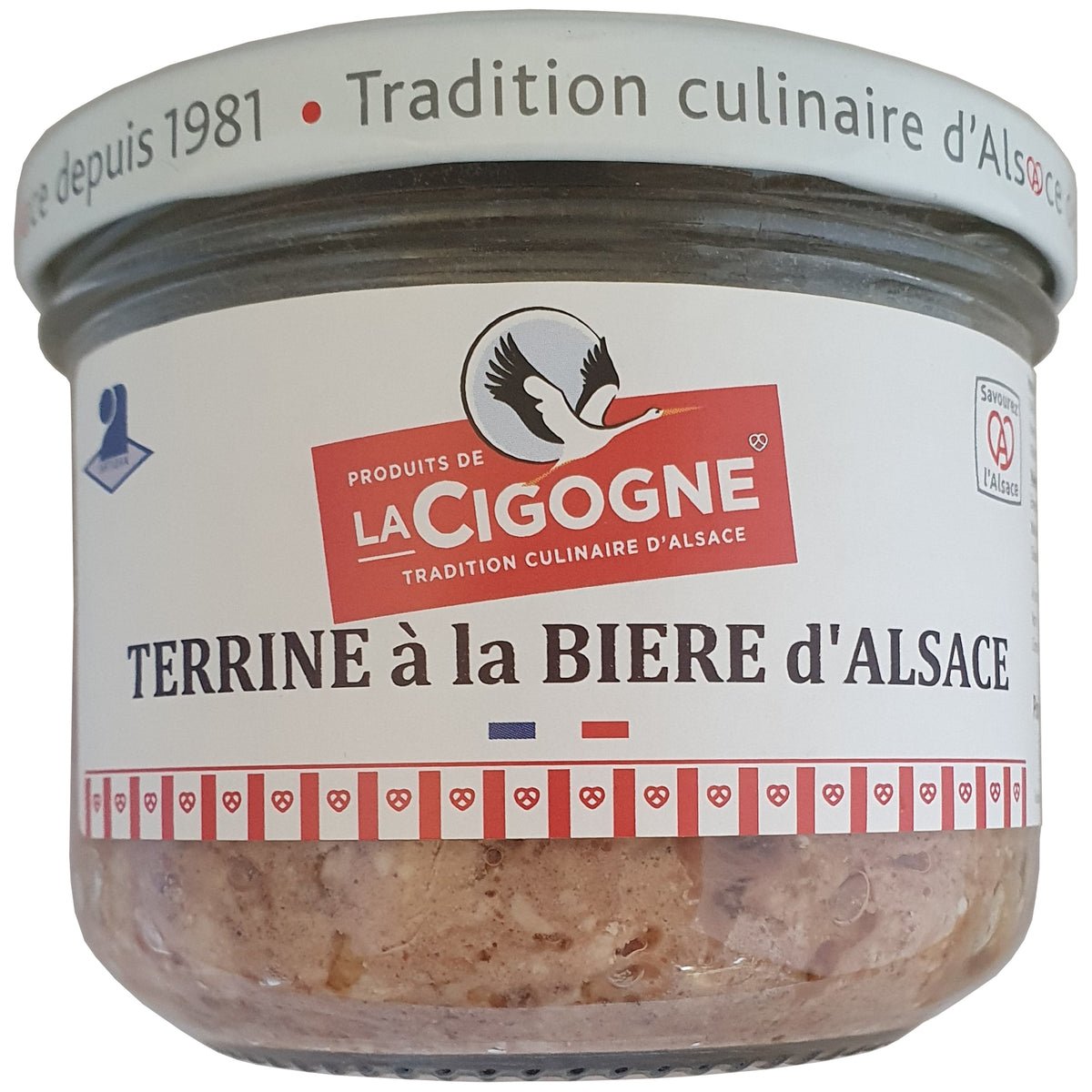 La Cigogne Terrine mit Elsässer Bier 180g Glas