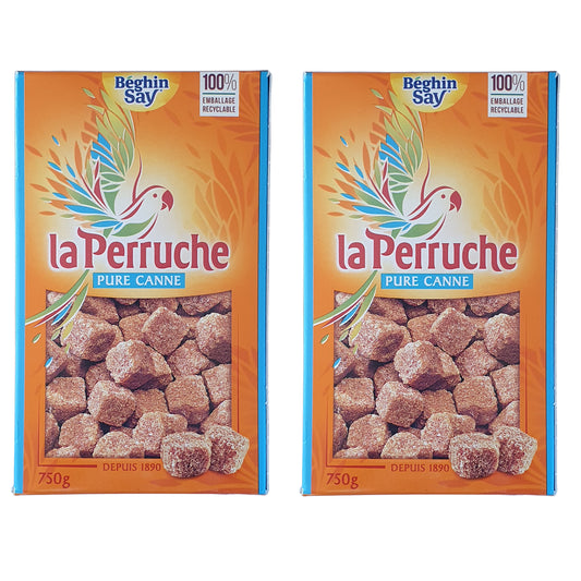 La Perruche braune Rohrzuckerstücke 2x750g Packung