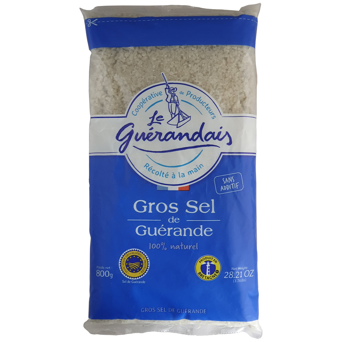 Le Guérandais Feuchtes, grobes Meersalz 800g Beutel