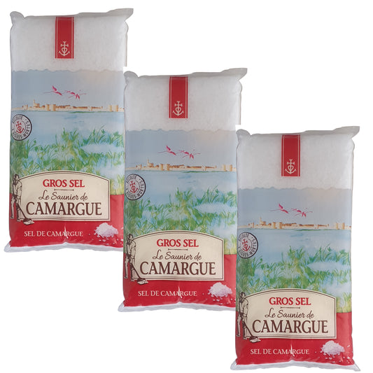 Le Saunier de Camargue grobes Meersalz 3x 1000g
