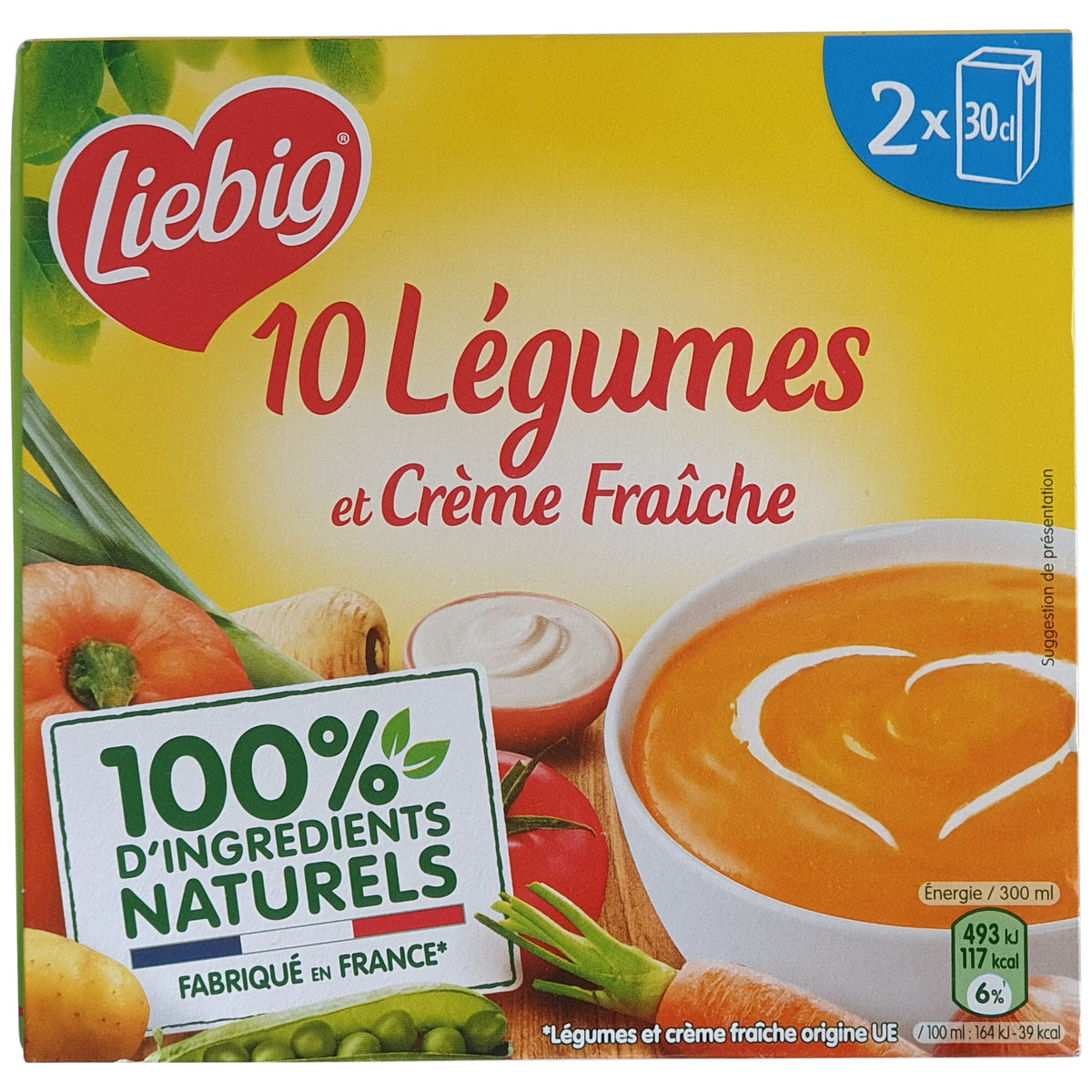 Liebig Gemüsesuppe mit Crème Fraîche 2x300ml Packung