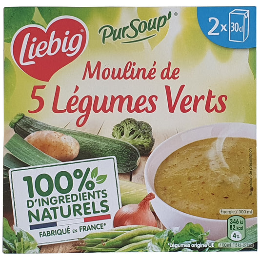 Liebig Suppe mit 5 Sorten grünem Gemüse 2x300ml Packung