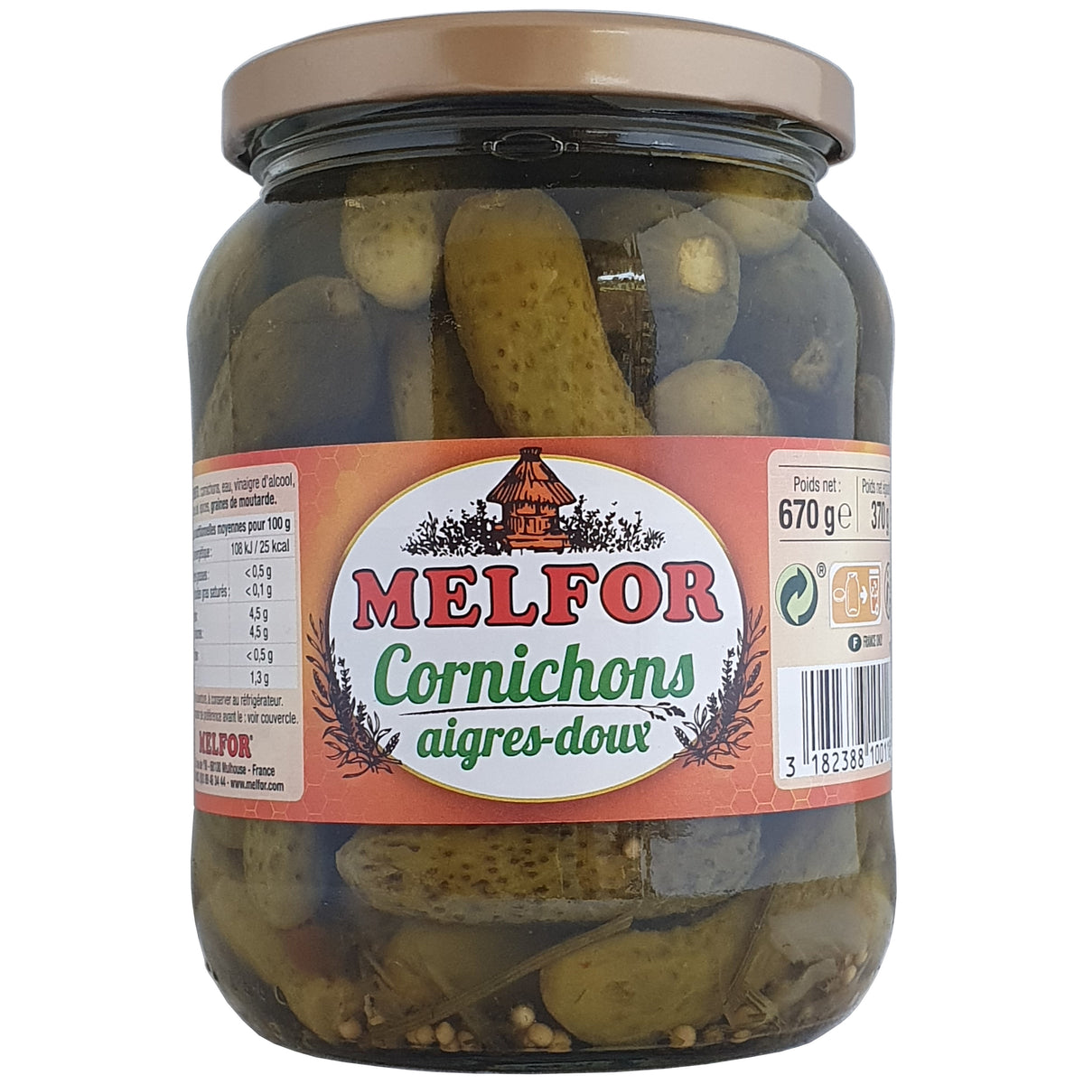 Melfor Cornichons süß-sauer