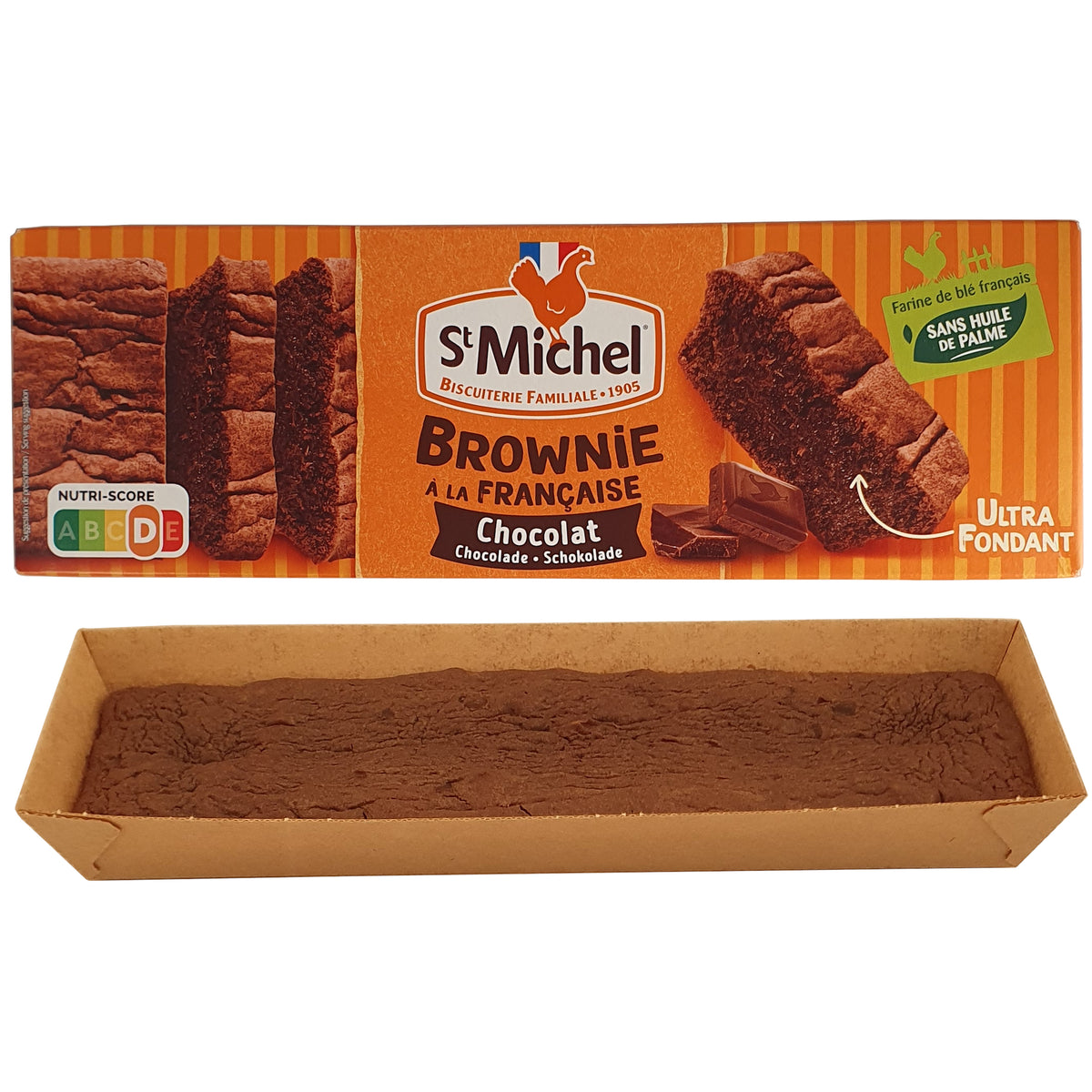 St Michel Brownie mit Zartbitterschokolade 240g Packung