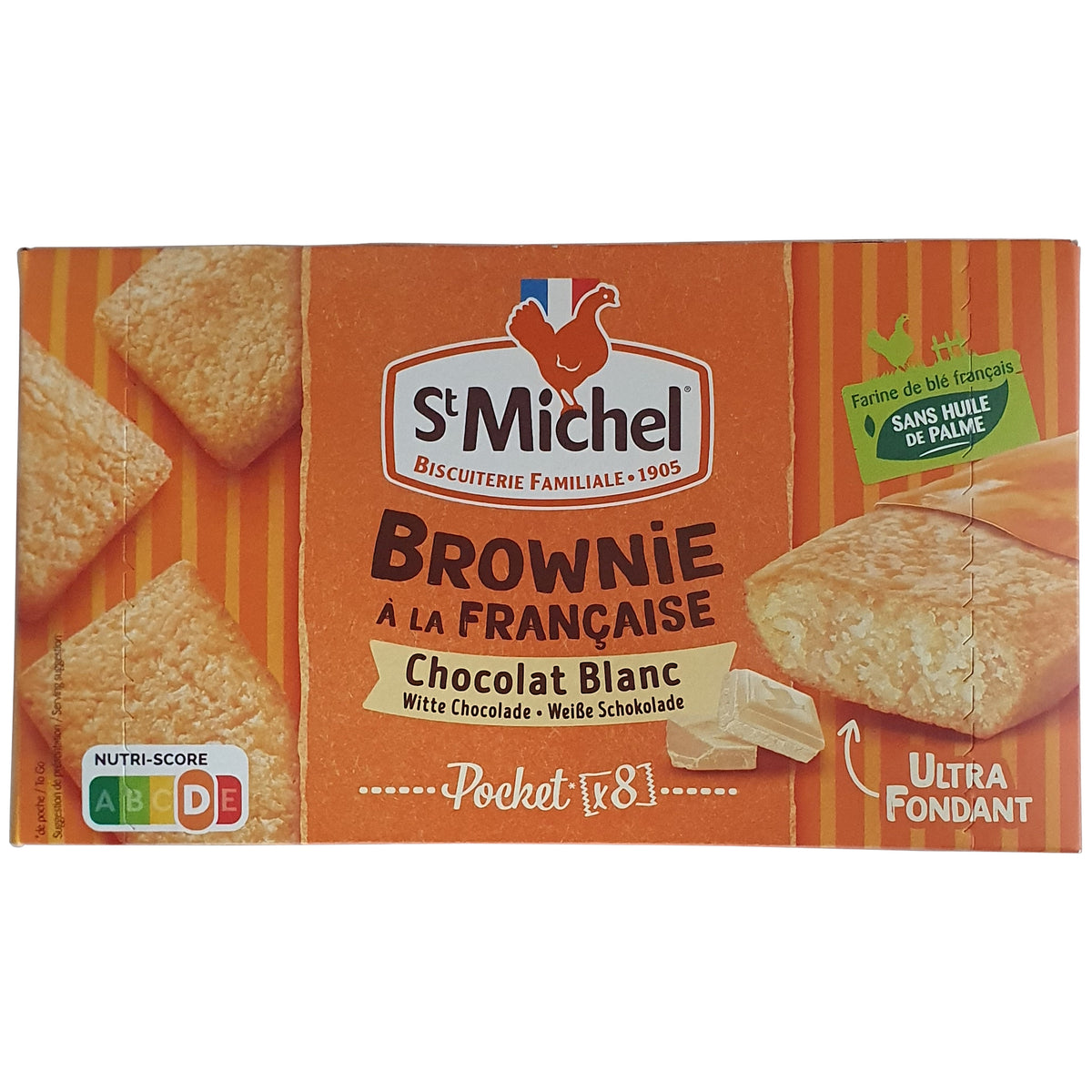 St Michel Brownies mit weißer Schokolade