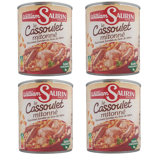 William Saurin Cassoulet mit Würstchen und Fleisch 4x840g Dose