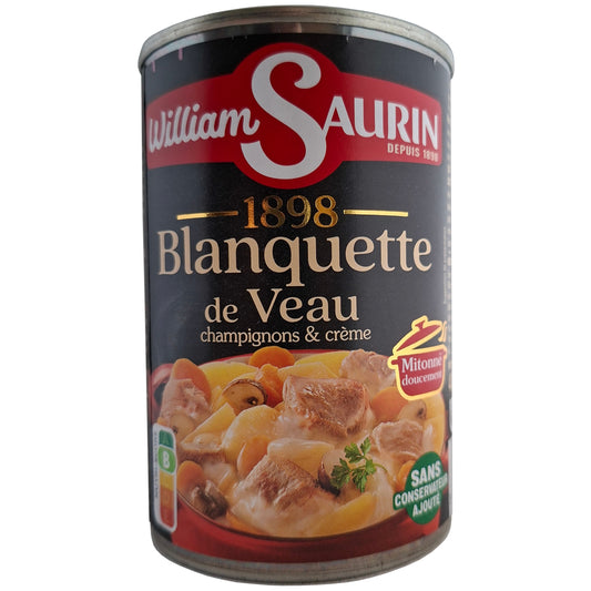 William Saurin Kalbfleisch mit Champignons in Rahmsauce 400g Dose