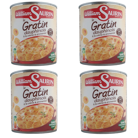 William Saurin Kartoffelgratin mit Sahne und Emmentaler 4x850g Dose