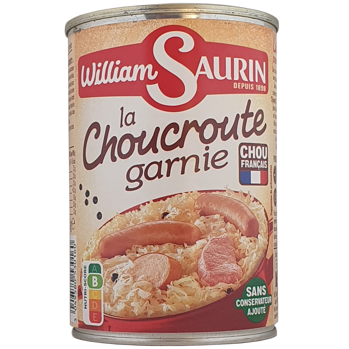 William Saurin Sauerkraut mit Würstchen und Fleisch 400g Dose
