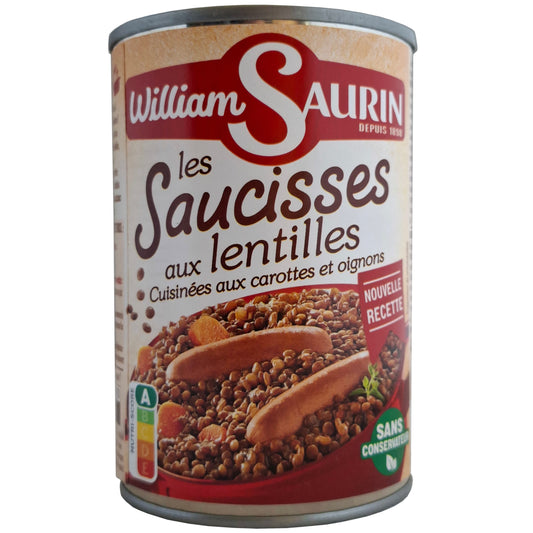 William Saurin Würstchen mit Linsen 420g Dose